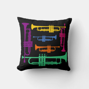 Coussin Instrument de musique en laiton de trompette multi