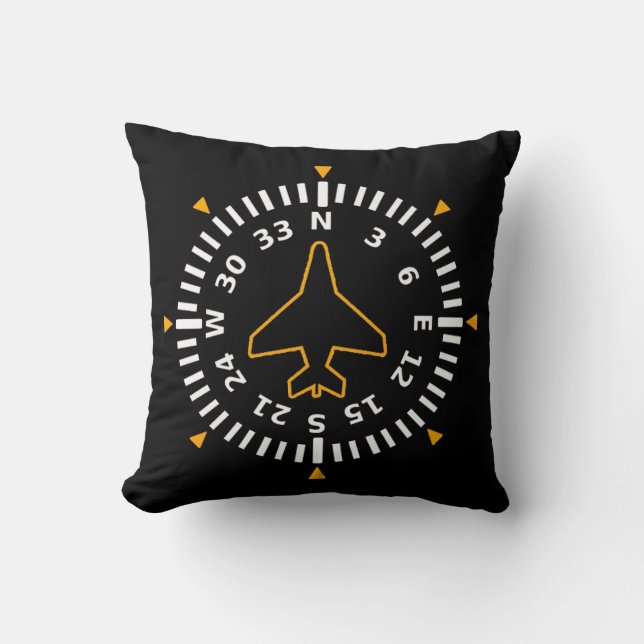 Coussin Instrument de vol Compteur d'aéronef (Recto)