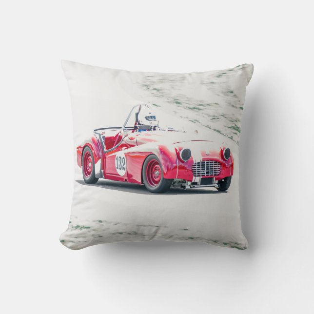 Coussin intage Sports Voiture Racing (Recto)