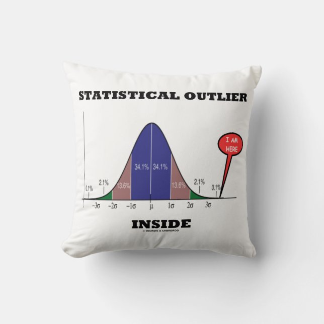 Coussin Intérieur statistique d'annexe (humour de courbe (Recto)