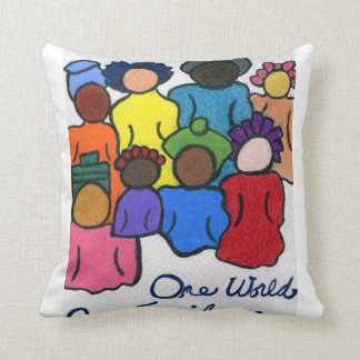 Coussin interracial d'amour