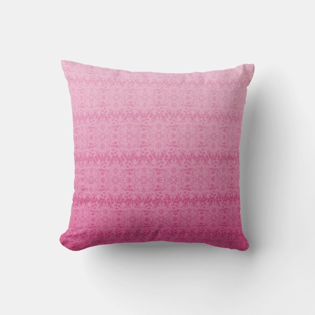 Coussin Intricate Fleur De Lis Texture dans le rose (Recto)