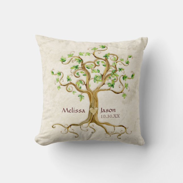 Coussin Invitation de réunion de famille antique des racin (Recto)