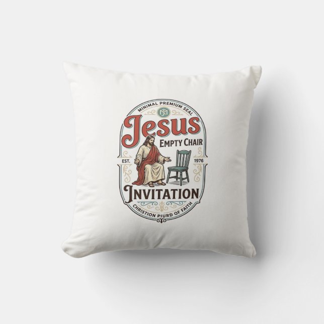 Coussin Invitation Jésus Chaise Vide Invitation Jésus Chai (Recto)