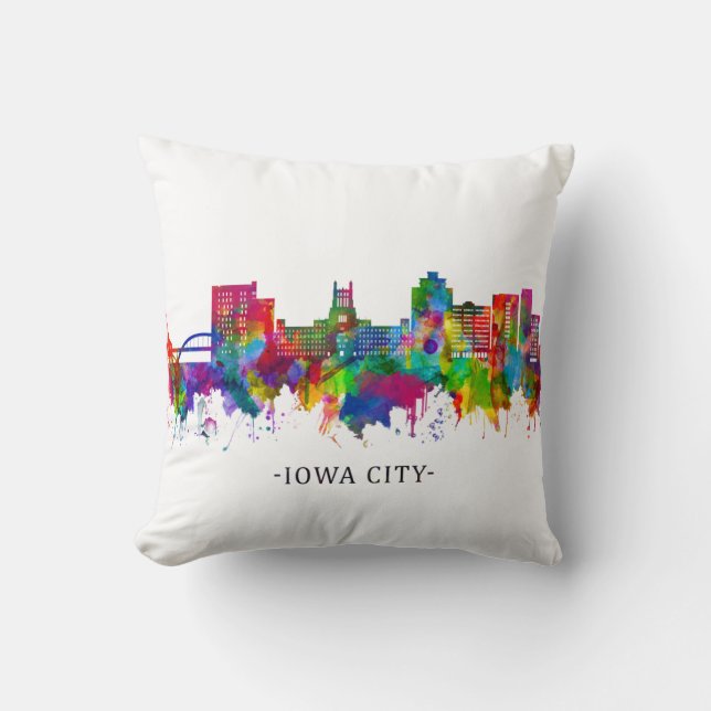 Coussin Iowa City Iowa Skyline (Recto)