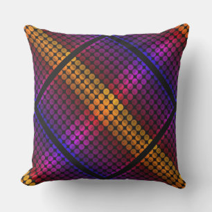 Coussin Ipanema colore les cercles sur le noir, formant de