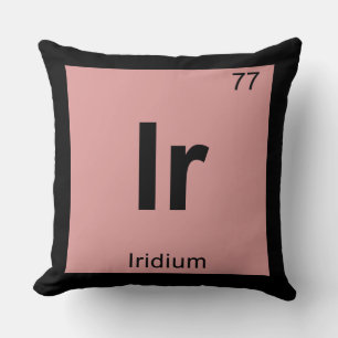 Coussin Ir - Symbole de tableau périodique de la chimie de