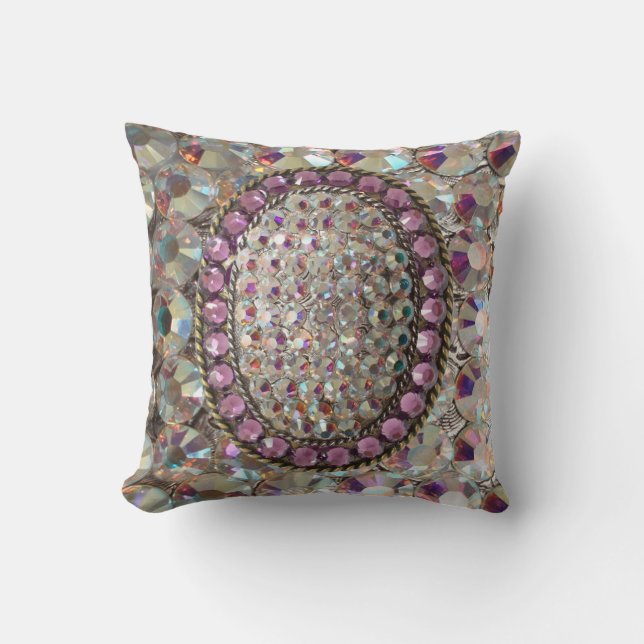 Coussin iridescent de fausse pierre de BLING BLING (Recto)