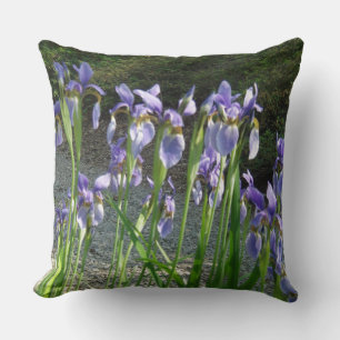 Coussin Iris bleu