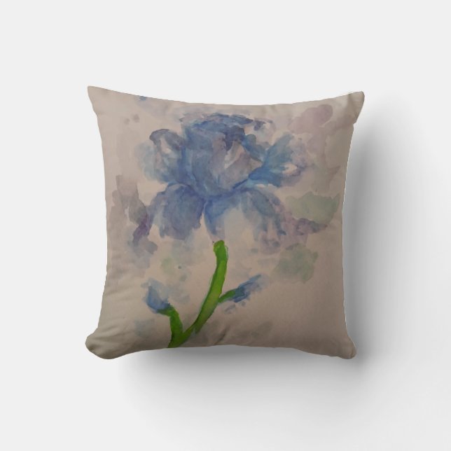 Coussin Iris bleu foncé (Recto)