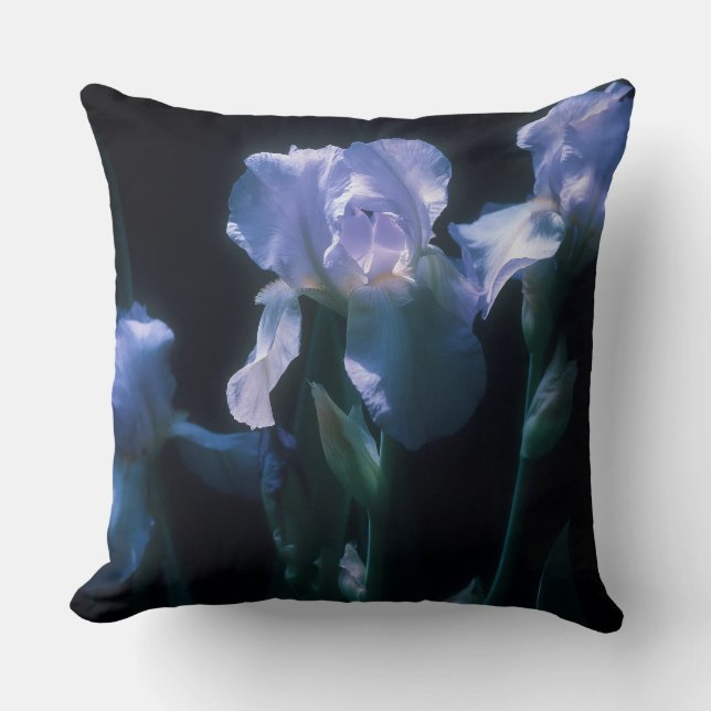 Coussin Iris Flowers at Twilight Beach Towel (Recto)