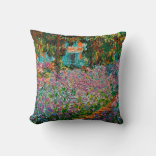 Coussin Iris Jardin Monet Giverny fleurs