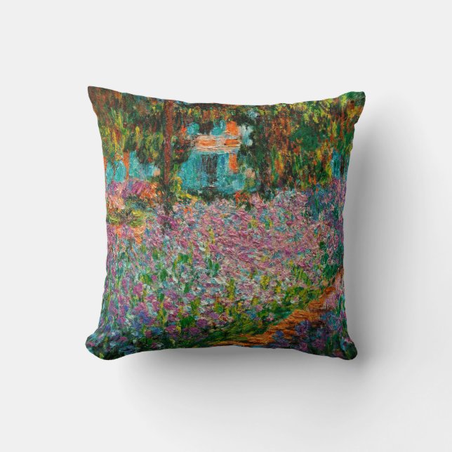 Coussin Iris Jardin Monet Giverny fleurs (Recto)