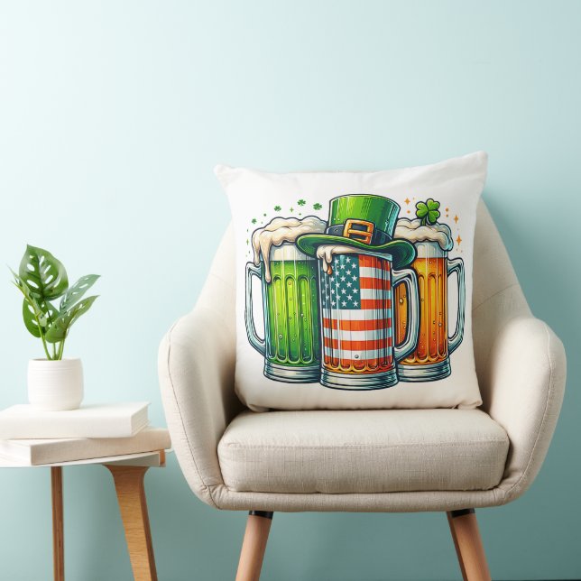 Coussin Irish Beer Ireland St Patricks Day Drinking Party (Chaise)