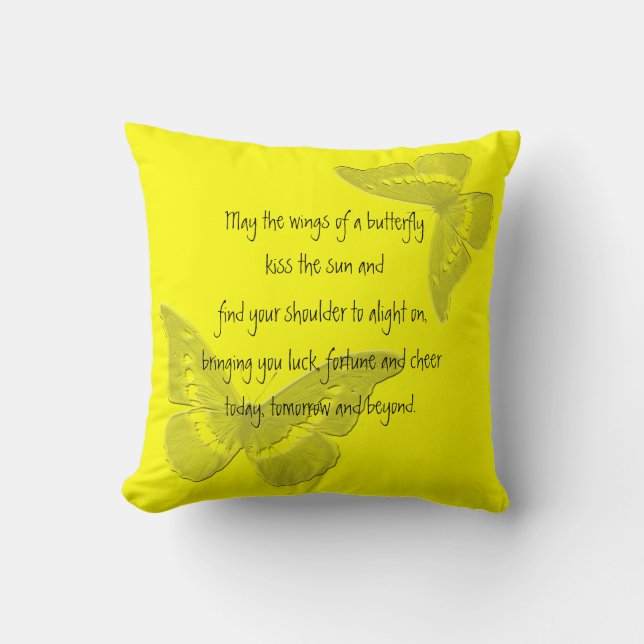 Coussin Irish Blessing : Ailes d'un papillon (Recto)