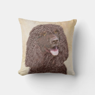 Coussin Irish Water Spaniel Peinture - Original Dog Art