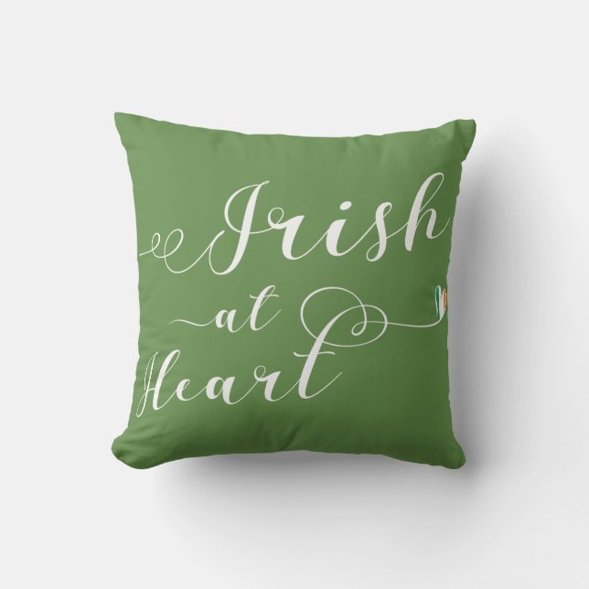 Coussin Irlandais À L'Oreiller De Coeur (Recto)