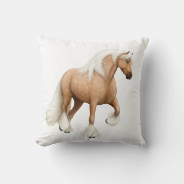 Coussin irlandais de cheval d'épi de palomino (Recto)