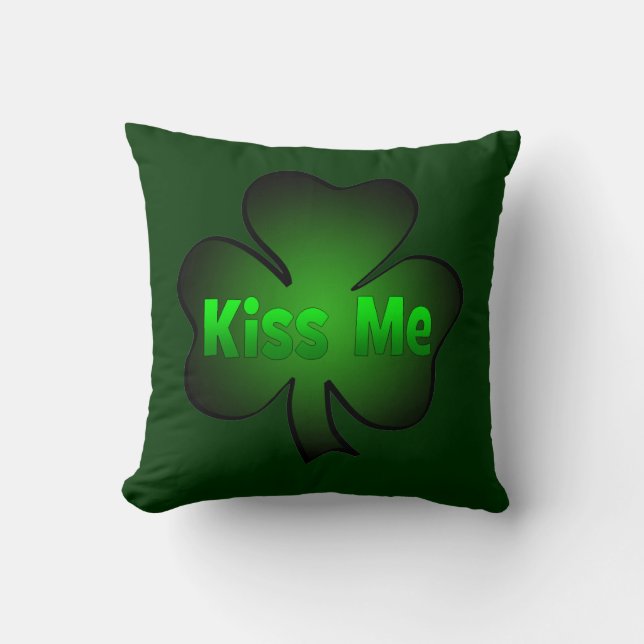 Coussin irlandais Kiss Me (Recto)