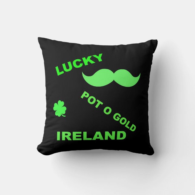 Coussin Irlandais Lucky Pot o Gold Citations Cushion (Recto)