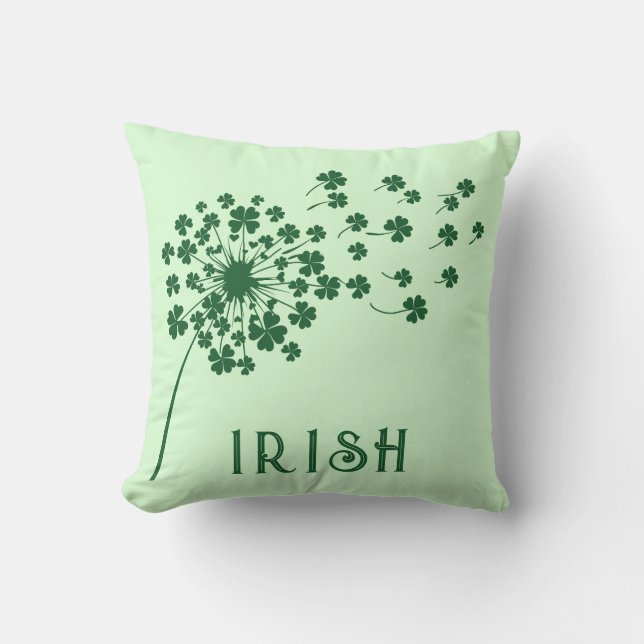 Coussin Irlandais - Quatre feuilles de clocher Dandelion (Recto)