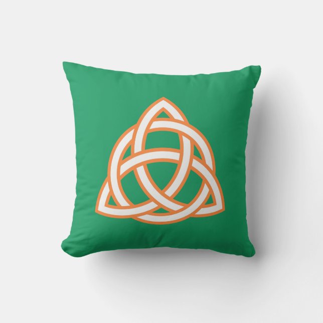 Coussin Irlandais Trinity Knot Triquetra Celtic Patricks D (Recto)