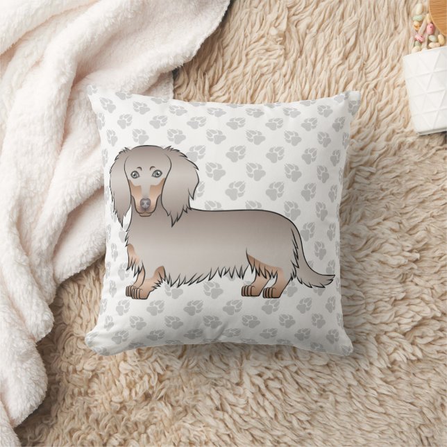 Coussin Isabella Et Tan Long Cheveux Chien Dachshund & Pat (Couverture)