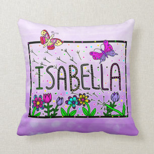 Coussin Isabella - Le nom Isabella dessin lunique