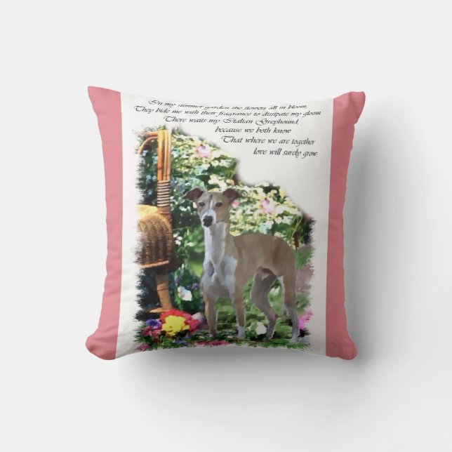 Coussin Italian Greyhound Art Toxits (Recto)