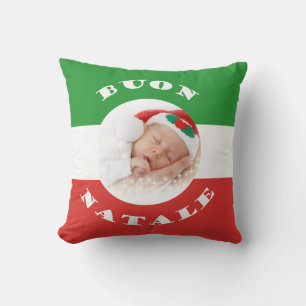 Coussin Italie Joyeux Noël Bouon Natale avec photo