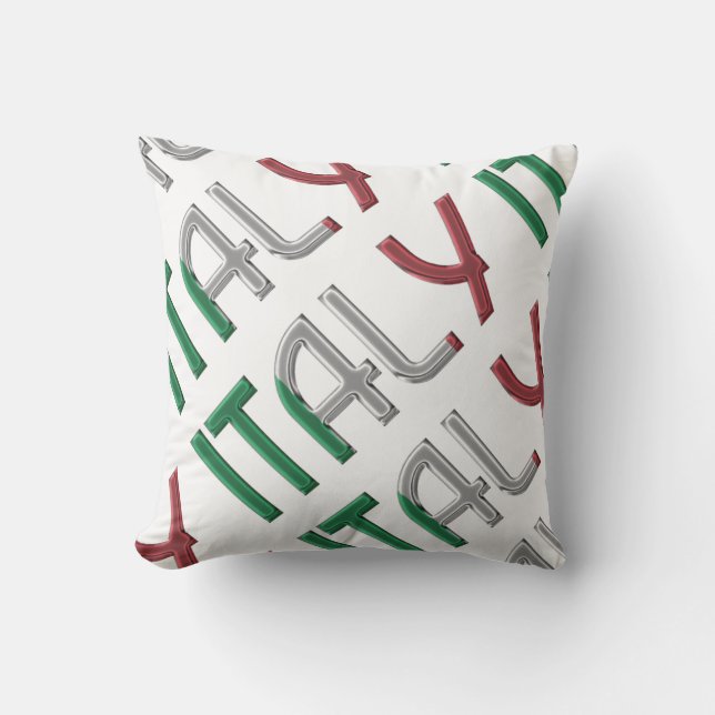 Coussin Italie: Souvenir de la typographie italienne (Recto)