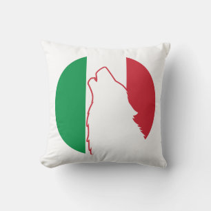 Coussin Italie Wolf Italie drapeau animal national italien