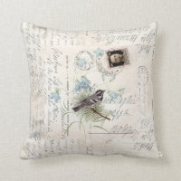 Coussin italien de carte postale de fleurs