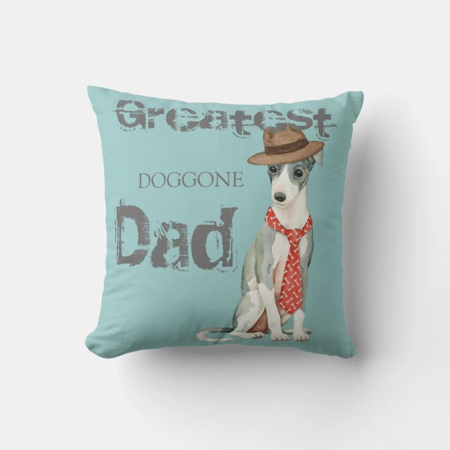 Coussin Italien Greyhound Papa (Recto)