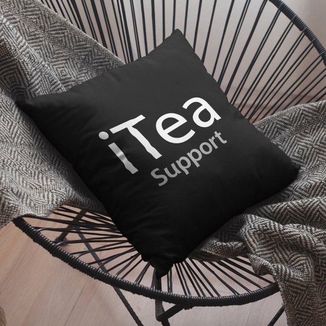 Coussin iTea Support - Un jeu de mots pour les amateurs de (Créateur téléchargé)