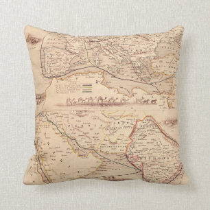 Coussin Itinéraire sur terre vers l'Inde