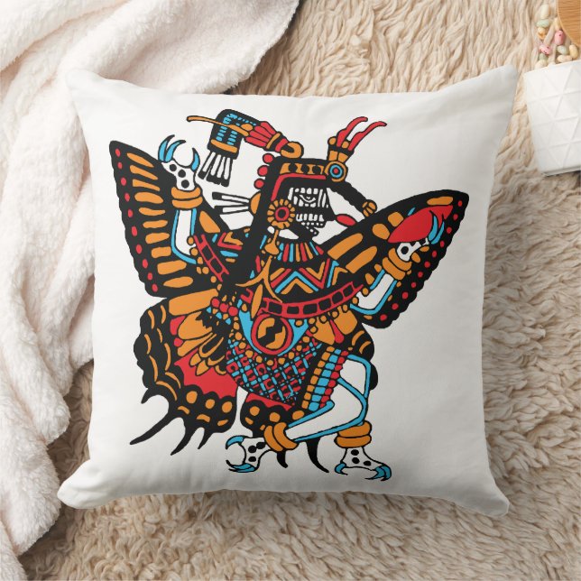 Coussin Itzpapalotl - Papillon d'Obsidienne Déesse des Éto (Couverture)