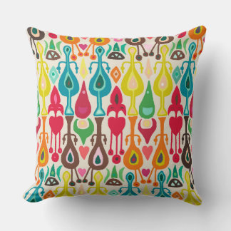 Coussin ivoire aimer ikat