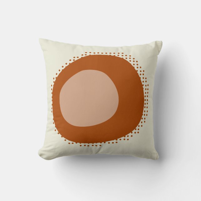 Coussin Ivory Off Rust Brown Terracotta Formes Beige (Recto)