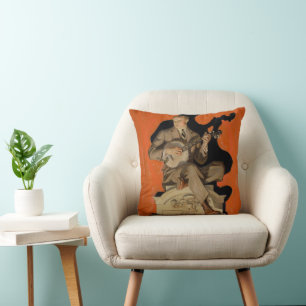 Coussin J.C. Leyendecker Joueur de banjo 1920 Art déco Art