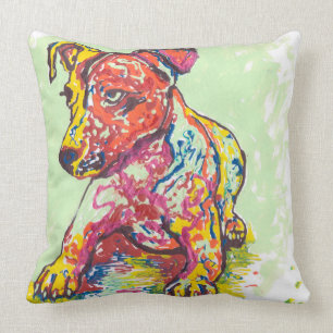 Coussin Jack coloré Russell Terrier