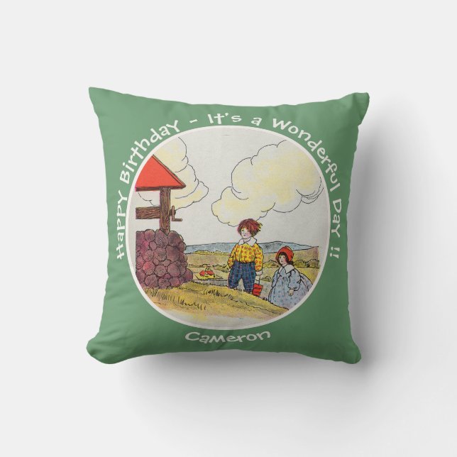 Coussin Jack et Jill Mother Goose Articles de fête d'anniv (Recto)