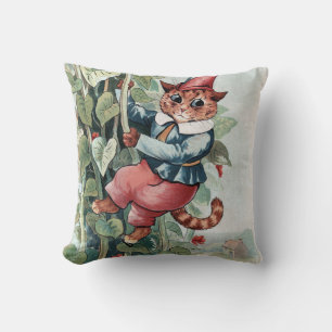 Coussin Jack et la tige de haricot, Louis Wain