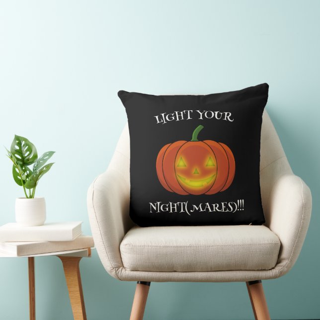 Coussin Jack-o'-Lanterne - Allumez vos cauchemars (Chaise)