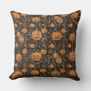 Coussin Jack-o-Lanterns sur la vigne