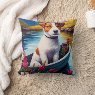 Coussin Jack Russell à la pagaie : une aventure Pittoresqu
