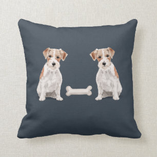 Coussin Jack Russell Contre Jack Russell (Wire Haired)