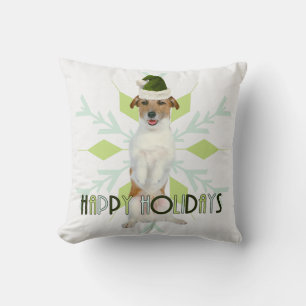 Coussin Jack Russell Terrier Monogrammé Noël