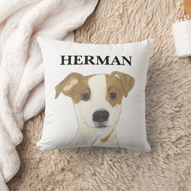 Coussin Jack Russell Terrier réversible personnalisé (Couverture)
