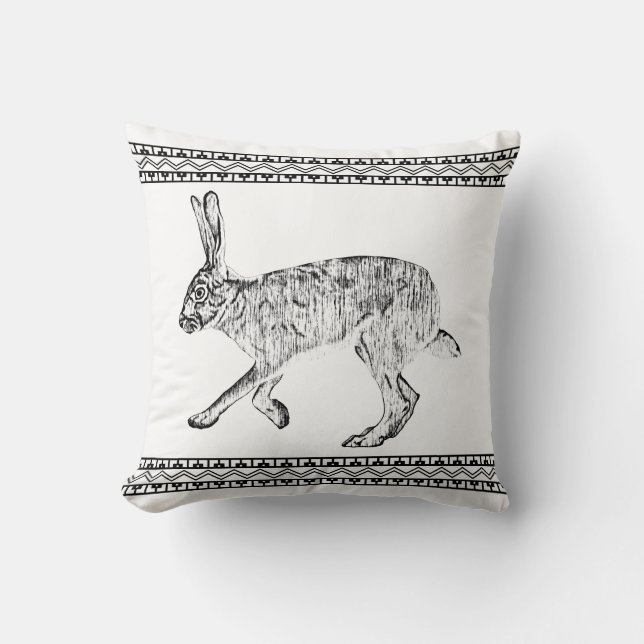 Coussin Jacklapin du sud-ouest et montagnes géométriques (Recto)